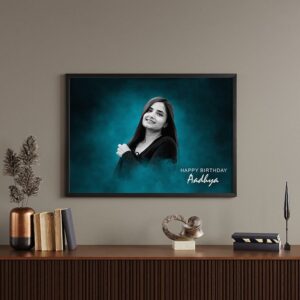 Personalized Birthday Portrait Frame – Custom Name Wall Art | Charmc Gift