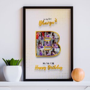 Letter B Personalized Birthday Photo Frame